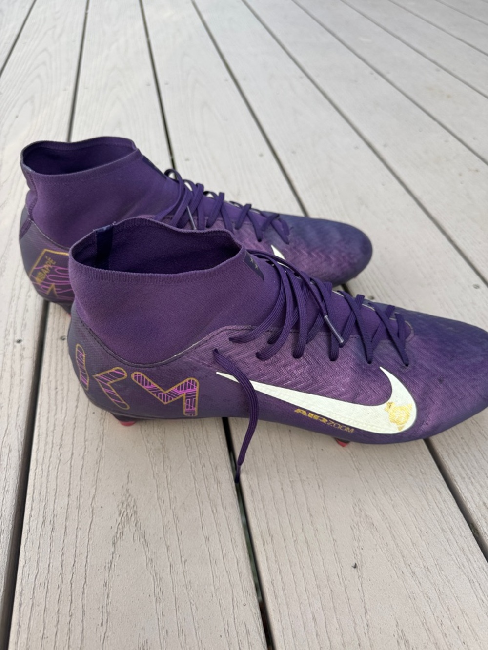 Nike Purple White Men's Athletic Soccer Cleats